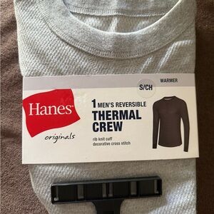 Hanes Originals Soft Gray Thermal Top